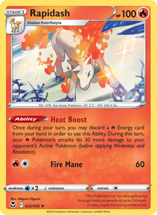 Rapidash — Silver Tempest card #022