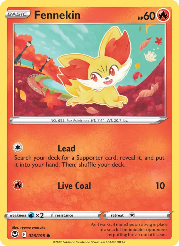 Fennekin — Silver Tempest card #025