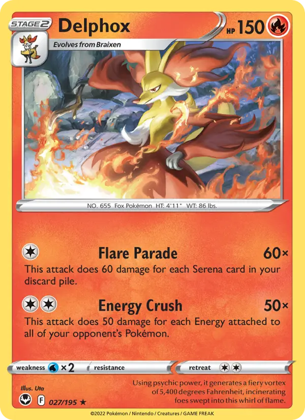 Delphox — Silver Tempest card #027
