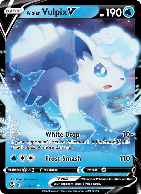 Alolan Vulpix V — Silver Tempest card #033