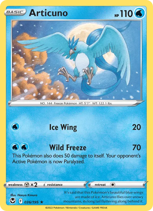 Articuno — Silver Tempest card #036