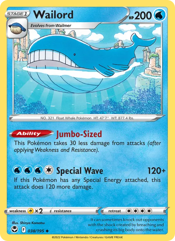 Wailord — Silver Tempest card #038