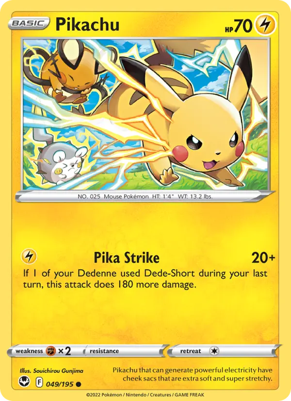 Pikachu — Silver Tempest card #049