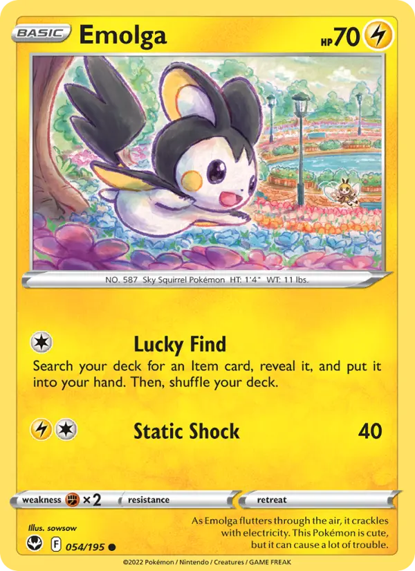 Emolga — Silver Tempest card #054