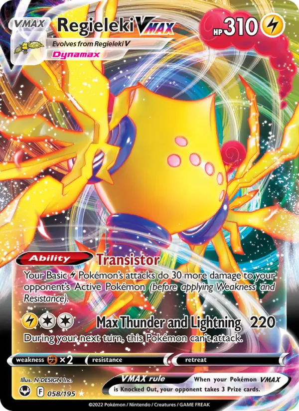 Regieleki VMAX — Silver Tempest card #058
