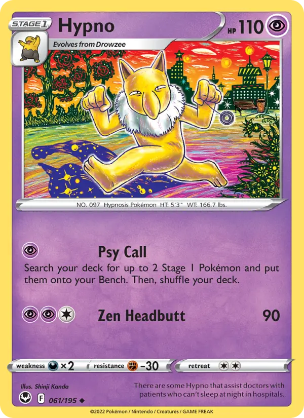 Hypno — Silver Tempest card #061