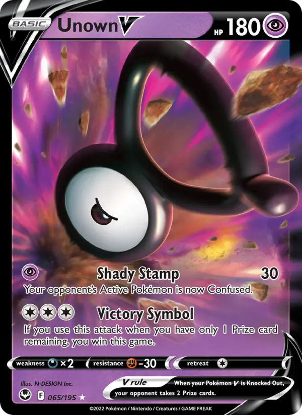 Unown V — Silver Tempest card #065