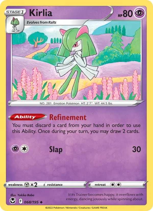 Kirlia — Silver Tempest card #068