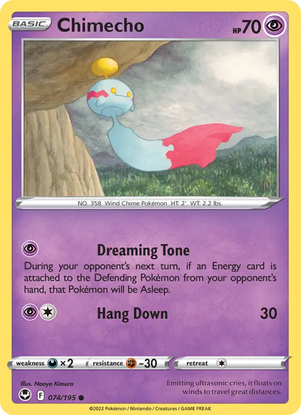 Chimecho — Silver Tempest card #074