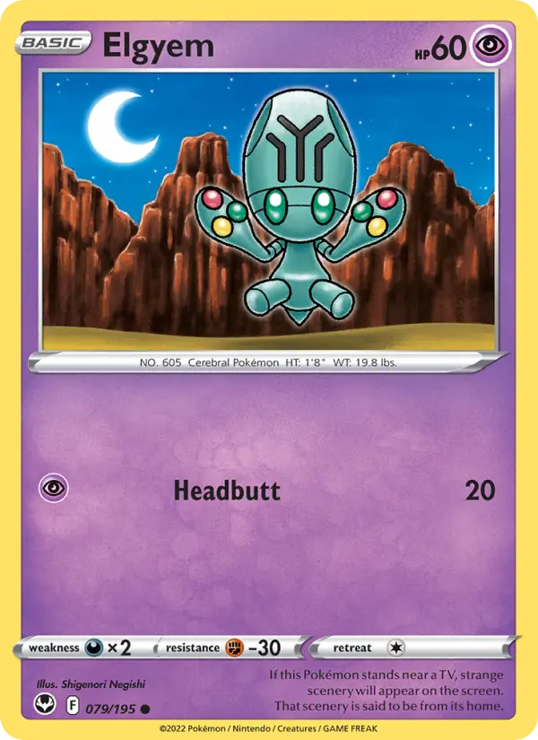 Elgyem — Silver Tempest card #079