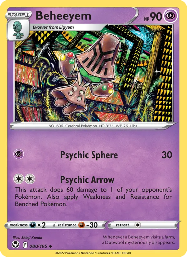 Beheeyem — Silver Tempest card #080