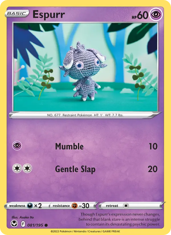 Espurr — Silver Tempest card #081