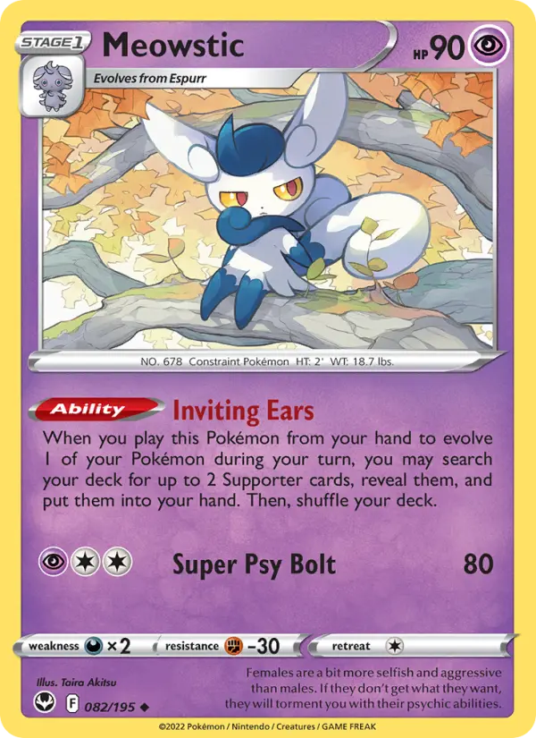 Meowstic — Silver Tempest card #082