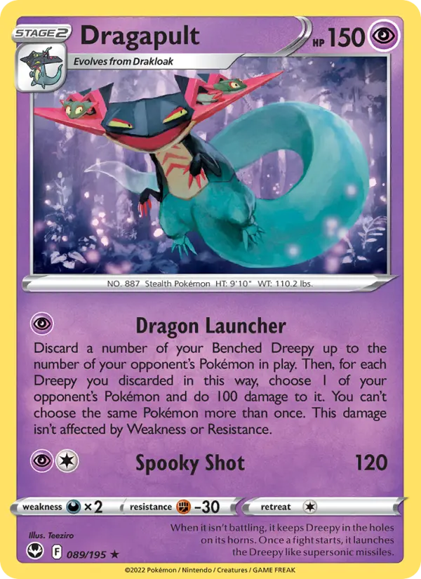 Dragapult — Silver Tempest card #089