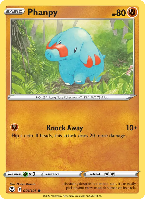 Phanpy — Silver Tempest card #091