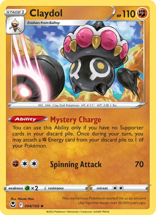 Claydol — Silver Tempest card #094