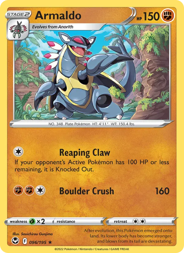 Armaldo — Silver Tempest card #096