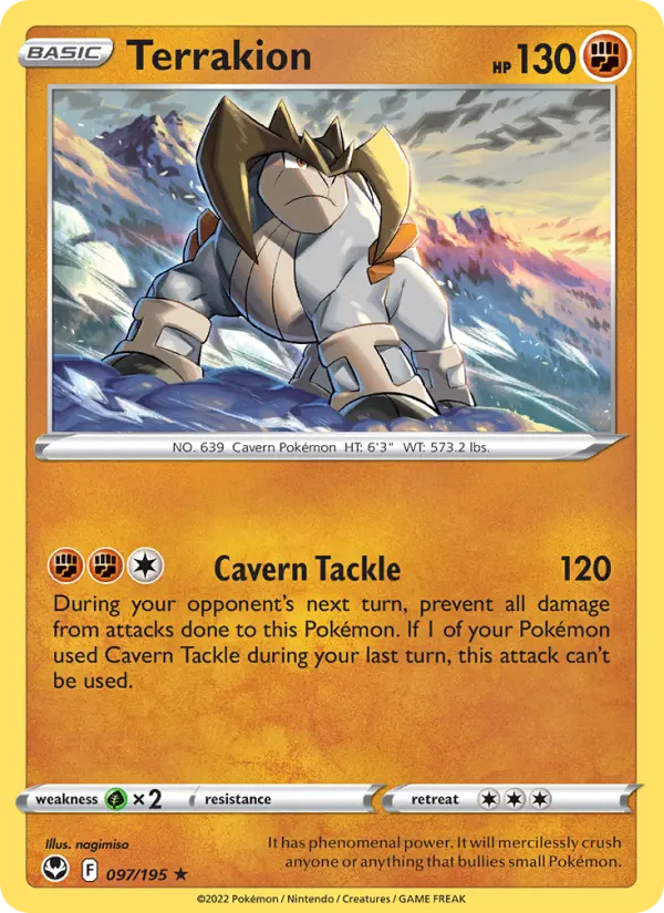 Terrakion — Silver Tempest card #097