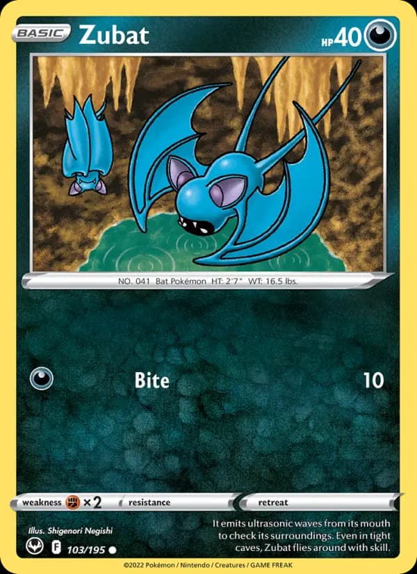 Zubat — Silver Tempest card #103