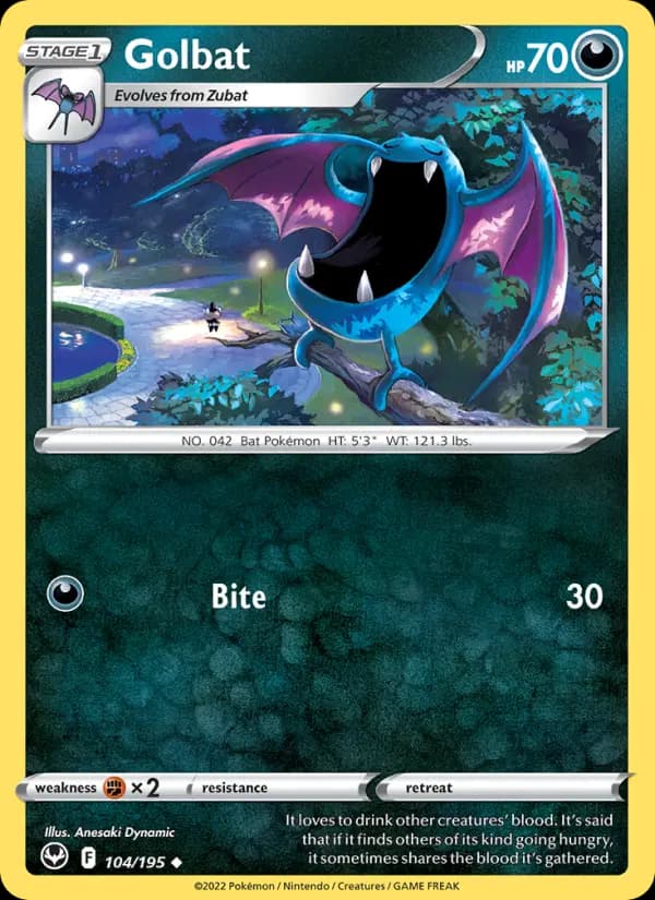 Golbat — Silver Tempest card #104