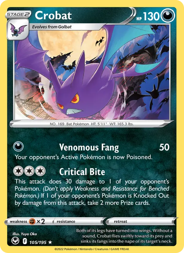 Crobat — Silver Tempest card #105