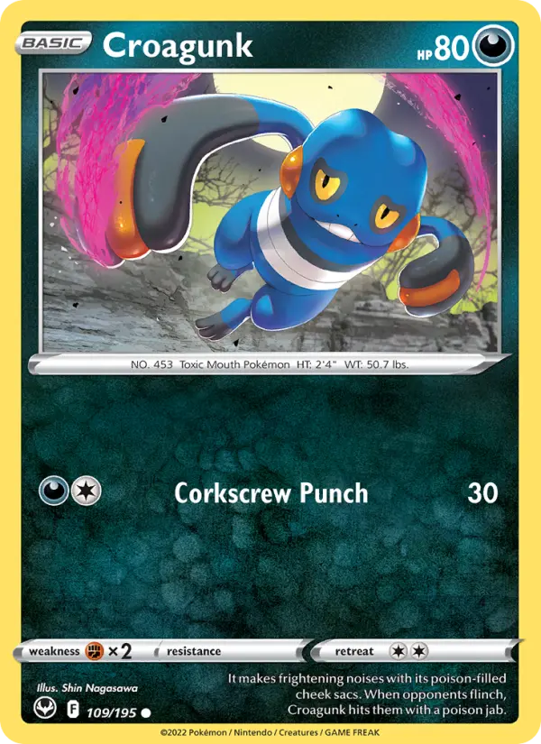 Croagunk — Silver Tempest card #109