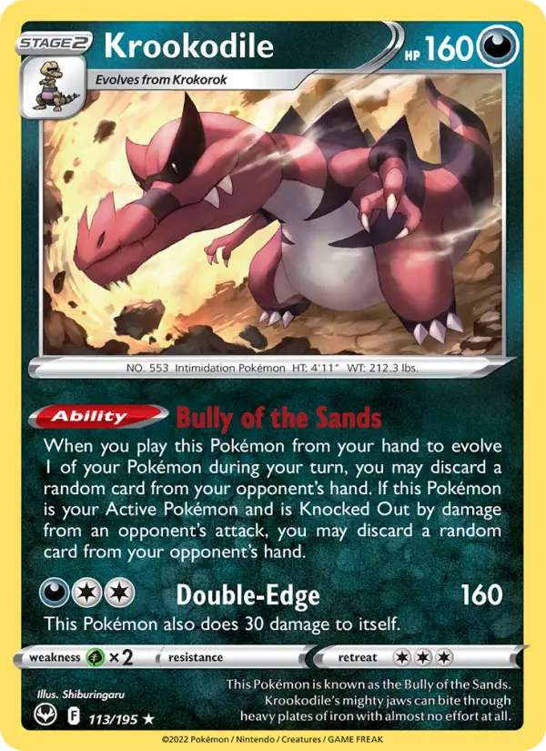 Krookodile — Silver Tempest card #113