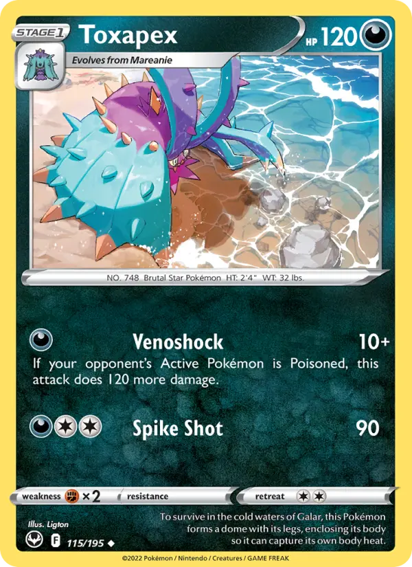Toxapex — Silver Tempest card #115
