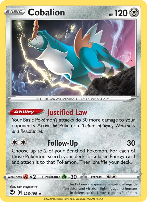 Cobalion — Silver Tempest card #126