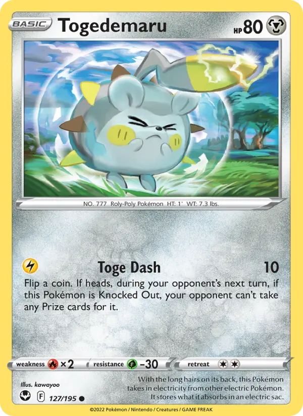 Togedemaru — Silver Tempest card #127