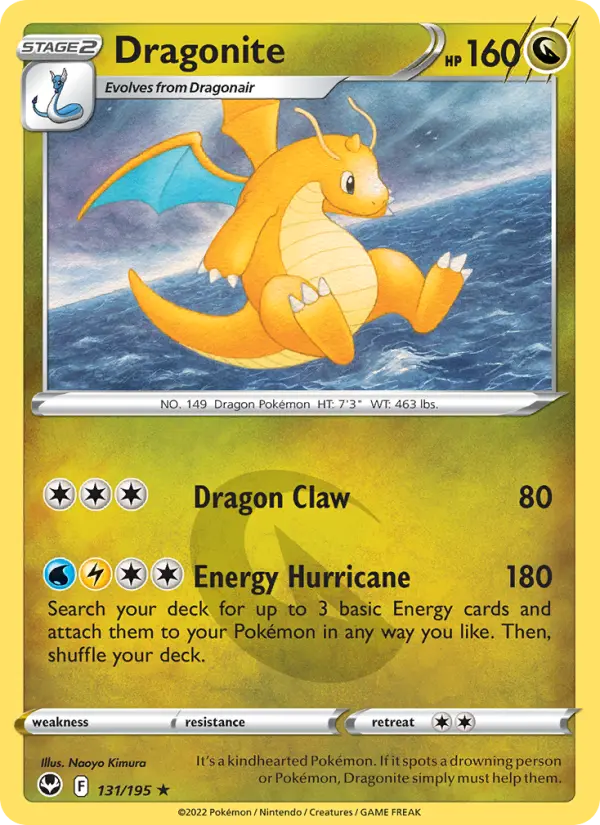Dragonite — Silver Tempest card #131