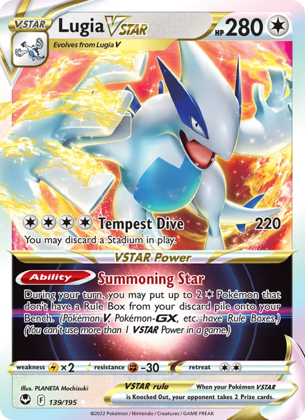 Lugia VSTAR — Silver Tempest card #139