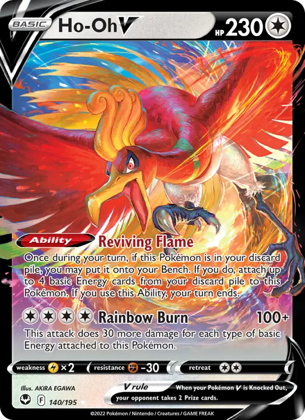 Ho-Oh V — Silver Tempest card #140