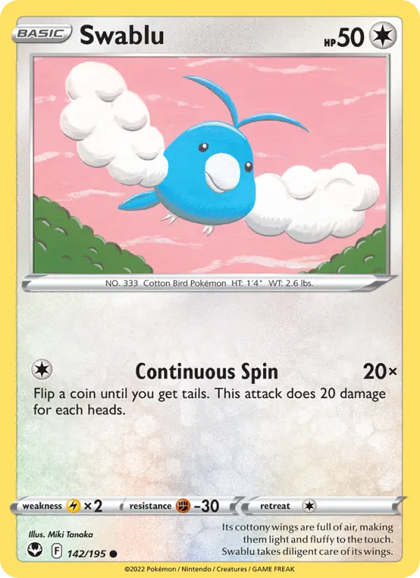 Swablu — Silver Tempest card #142