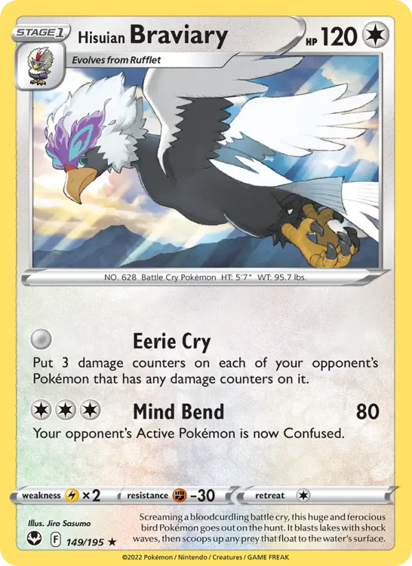 Hisuian Braviary — Silver Tempest card #149