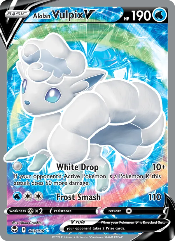 Alolan Vulpix V — Silver Tempest card #173