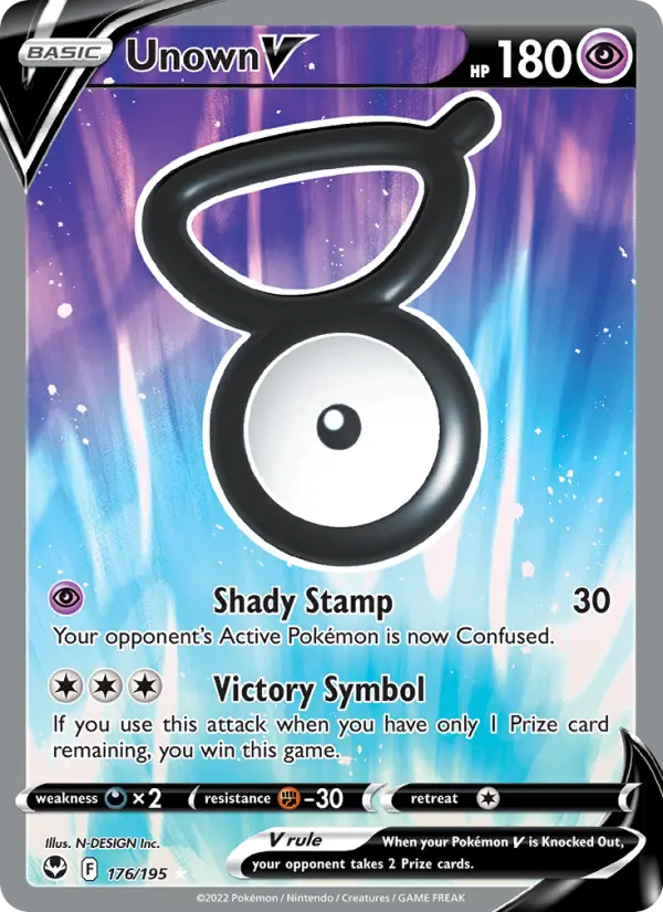 Unown V — Silver Tempest card #176