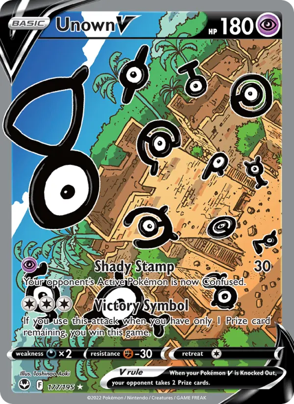Unown V — Silver Tempest card #177