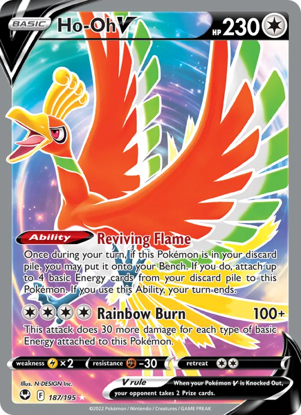 Ho-Oh V — Silver Tempest card #187