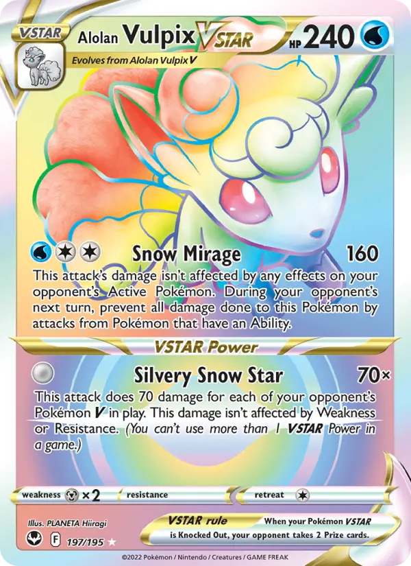 Alolan Vulpix VSTAR — Silver Tempest card #197