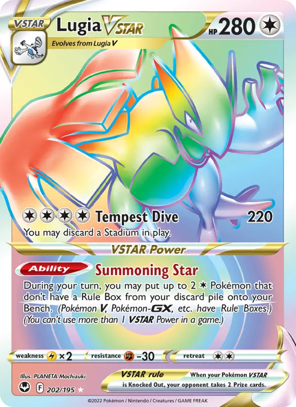 Lugia VSTAR — Silver Tempest card #202