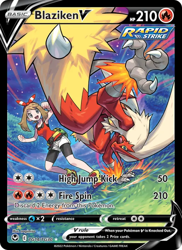 Blaziken V — Silver Tempest card #TG14