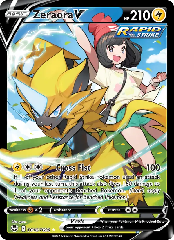 Zeraora V — Silver Tempest card #TG16