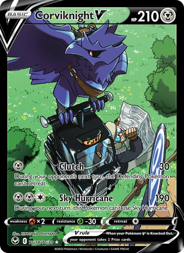 Corviknight V — Silver Tempest card #TG18