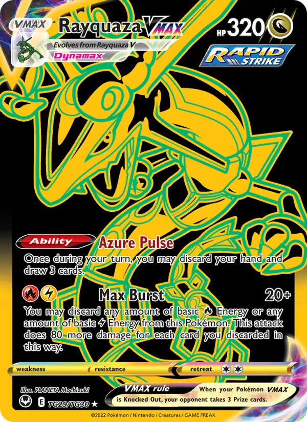 Rayquaza VMAX — Silver Tempest card #TG29
