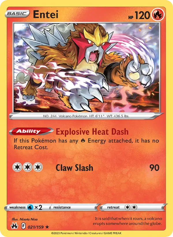 Entei — Crown Zenith card #021