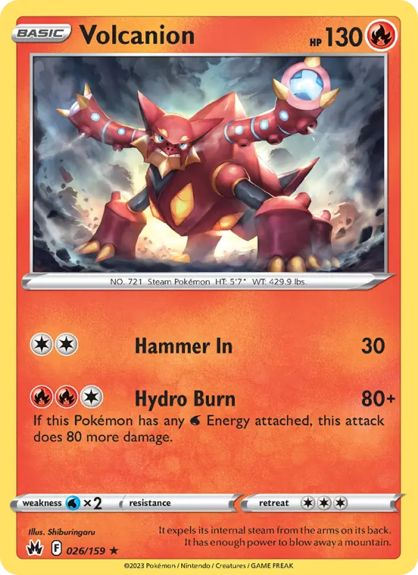 Volcanion — Crown Zenith card #026