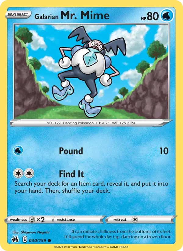 Galarian Mr. Mime — Crown Zenith card #030