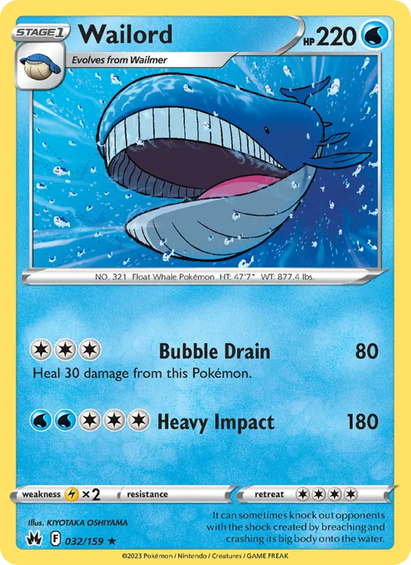 Wailord — Crown Zenith card #032