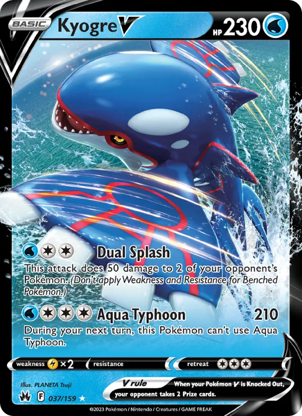 Kyogre V — Crown Zenith card #037